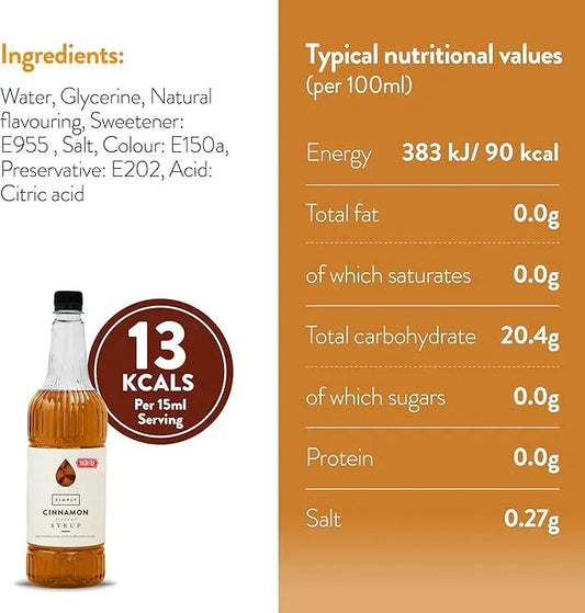 Simply Sugar Free Cinnamon Syrup