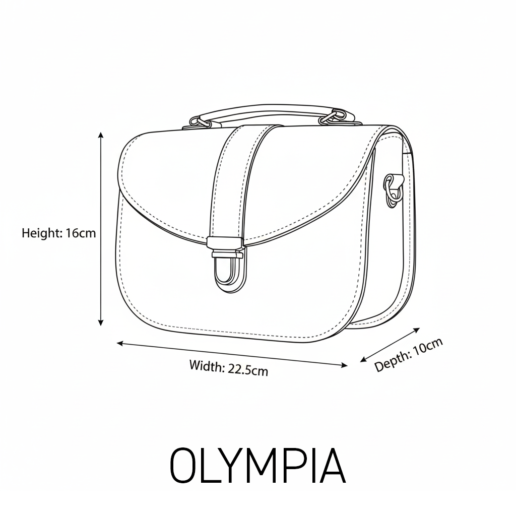 Olympia Handmade Leather Bag - Purple