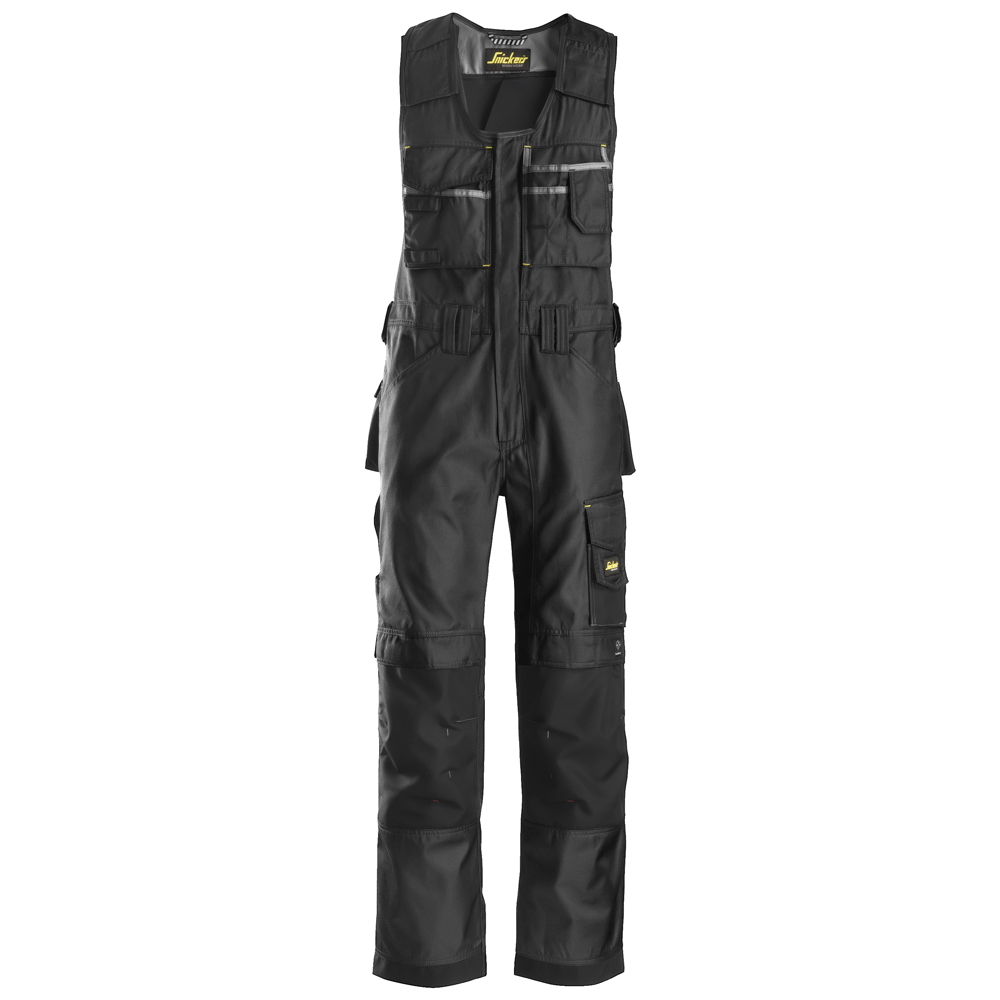 Snickers 0312 Craftsmen One-Piece Trousers, DuraTwill Black