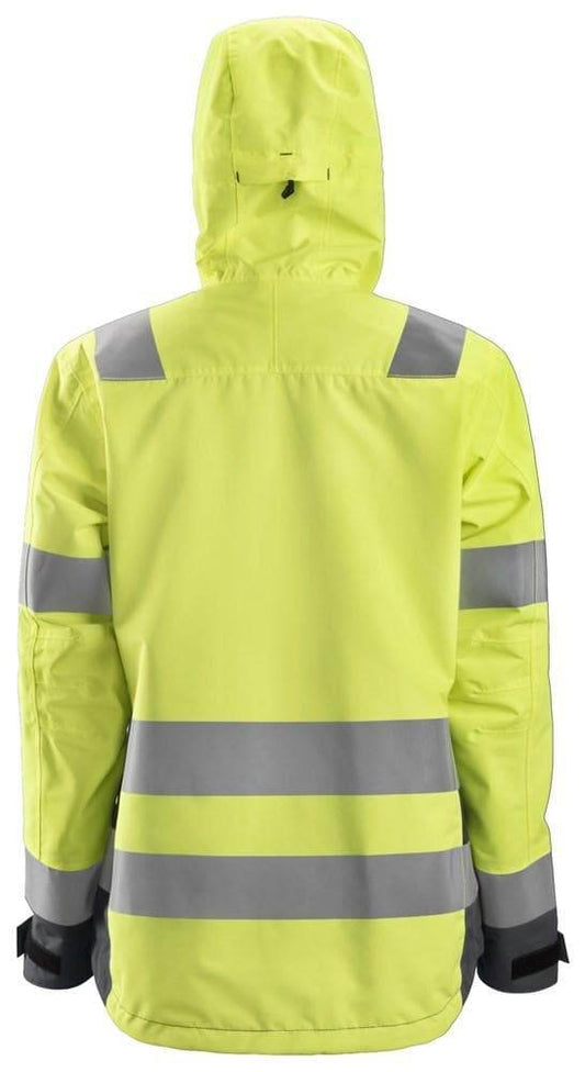 Snickers 1347 AllroundWork, Women’s Hi-Vis Waterproof Shell Jacket Class 2/3 Yellow Small
