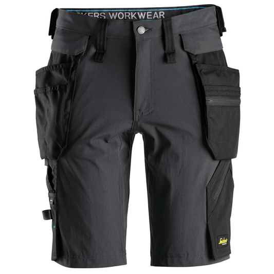 Snickers 6108 LiteWork, Detachable Holster Pockets Work Shorts Black, 31" Waist-Snickers 46