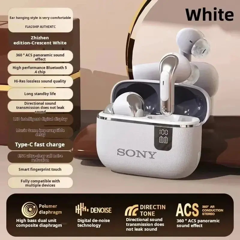 Sony NE Bluetooth Earphones TWS HIFI Wireless Earbuds with Mic, LED Display, Sports Headphones - Ideal for Gaming