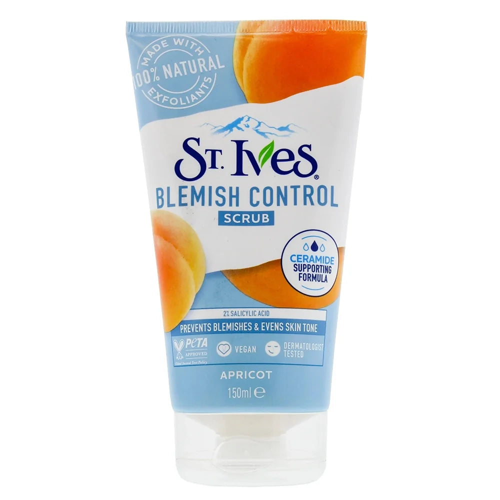 St. Ives Blemish Control Apricot Face Scrub Deep Exfoliation for Blemish-Prone Skin 150 ml