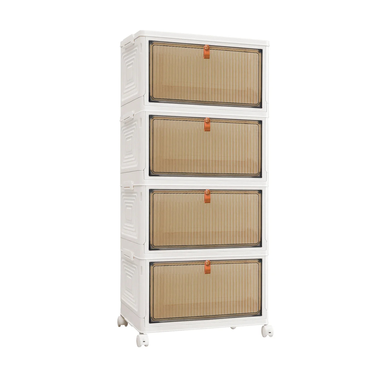 3/4/5 Tier Stackable Storage Boxes with Lids - Thickened Portable Units