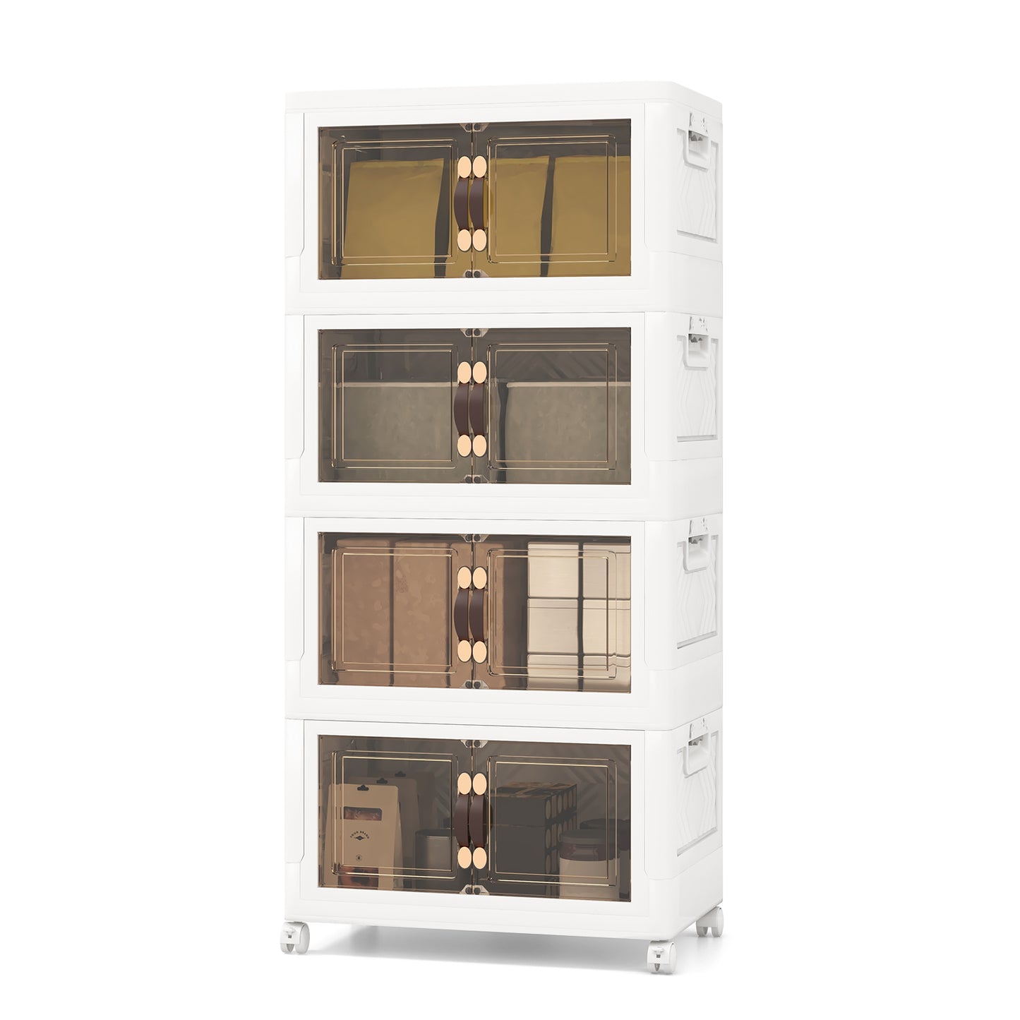 27/34/44/59/78/92.5 Gal Stackable Storage Bins with Lockable Wheels-92.5 Gal-5-Tier