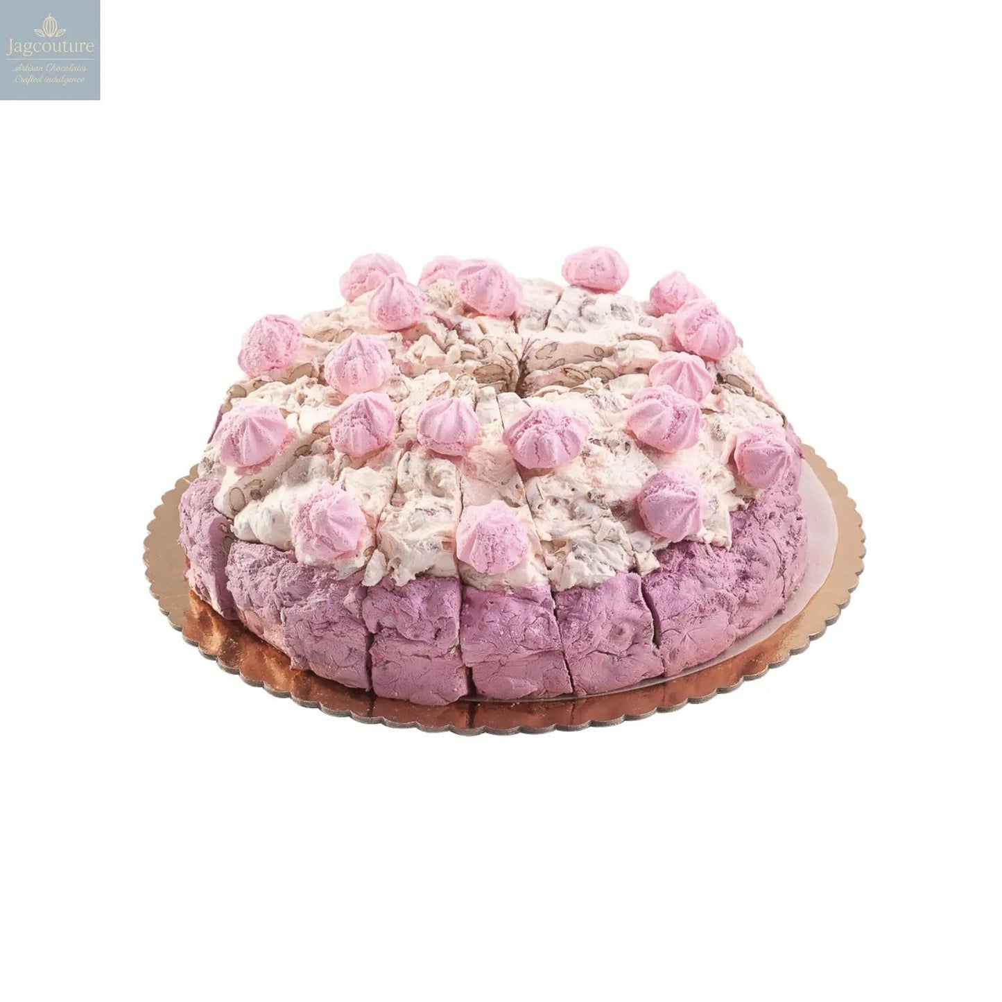 Strawberry Meringue flavoured handmade soft nougat cake