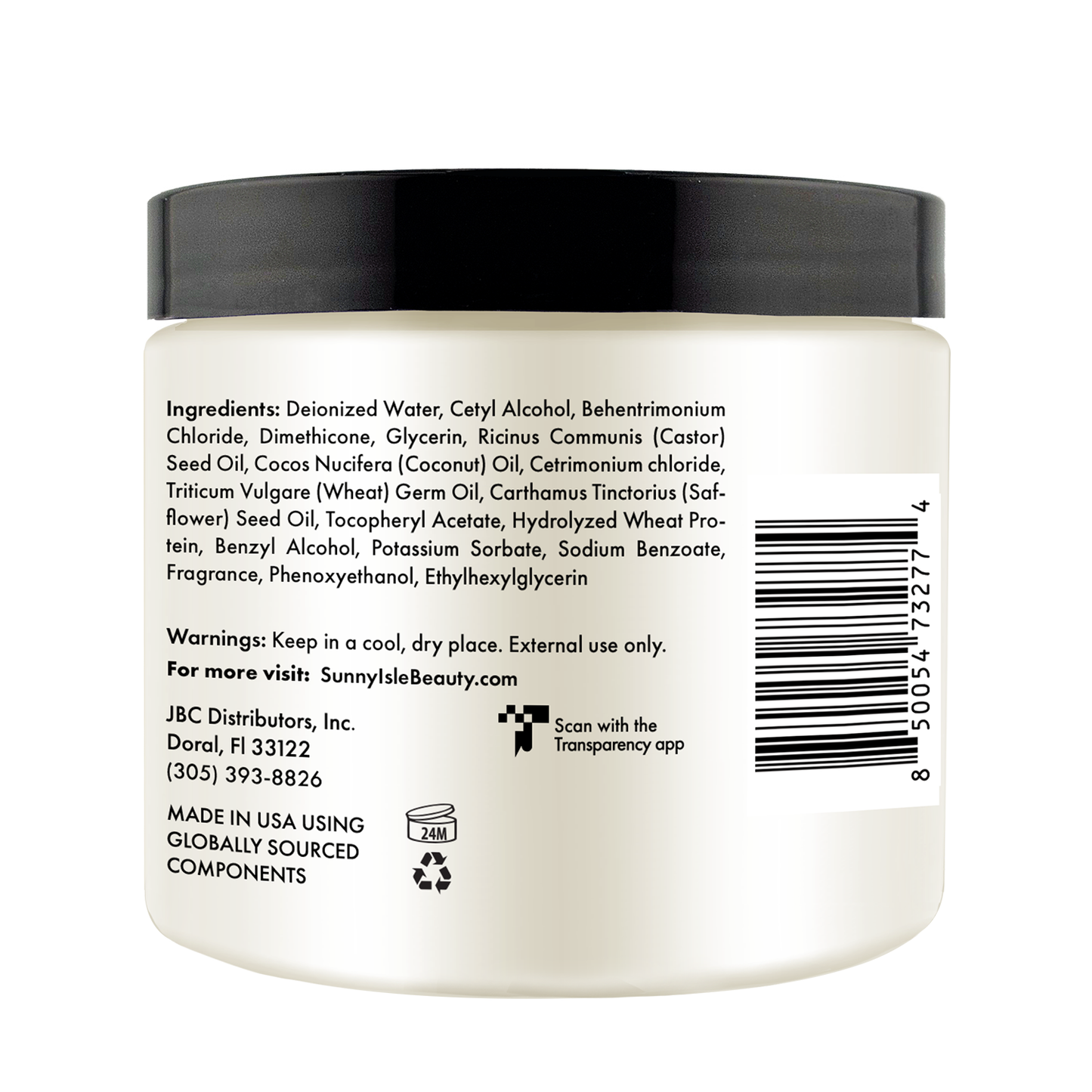 Sunny Isle Lavender Mint Hair & Strong Roots Intensive Repair Masque Deeply conditions dry hair 473.17 ml/16.0 oz
