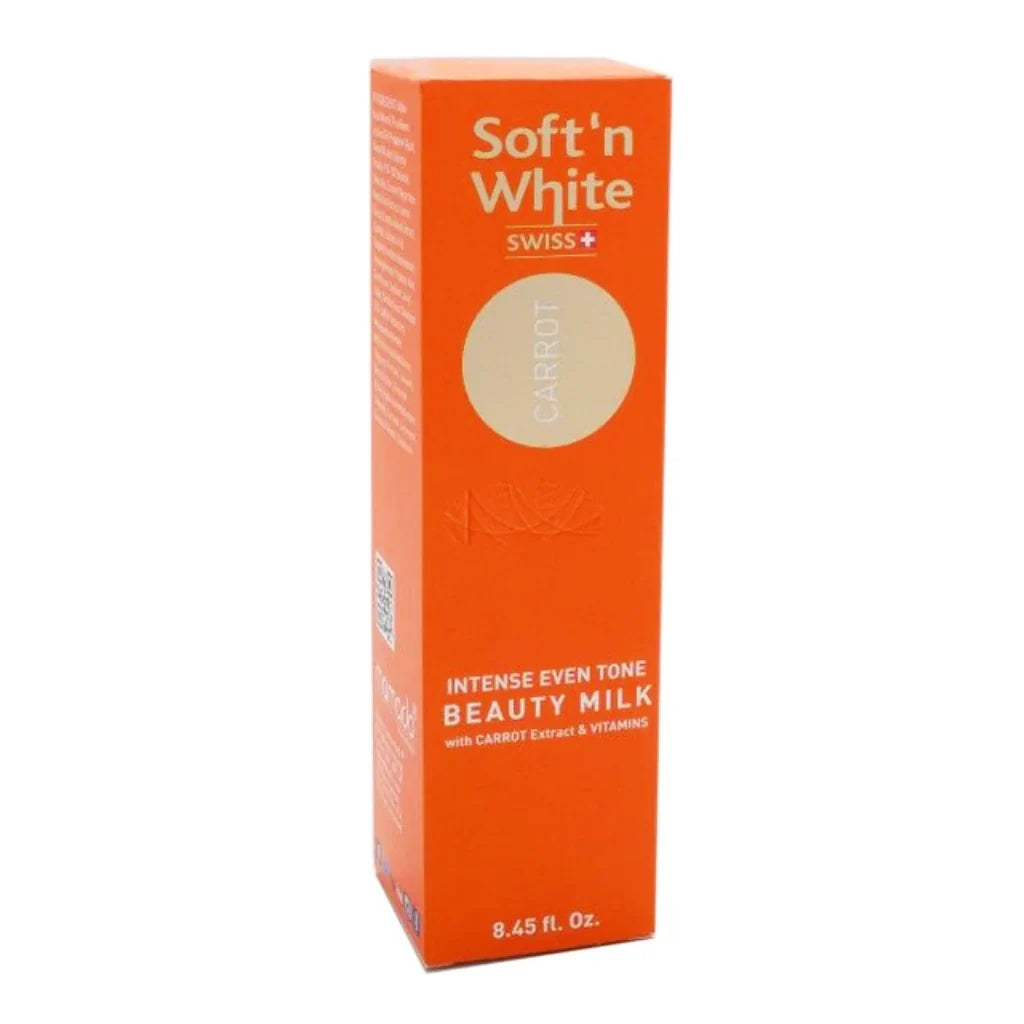 Soft'n White Swiss Soft’n - White Carrot Beauty Milk Deeply Nourishing & Shine Enhancing for Dry, Dull & Frizzy Hair 8.45oz