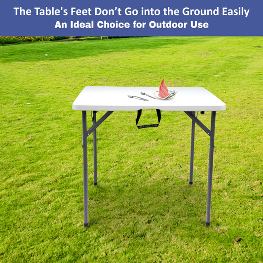 3ft Square White Folding Table