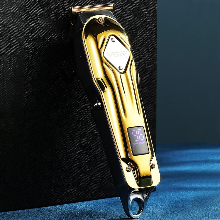 VGR V-261 8W USB Metal Professional Hair Clipper with LED Digital Display (Gold)