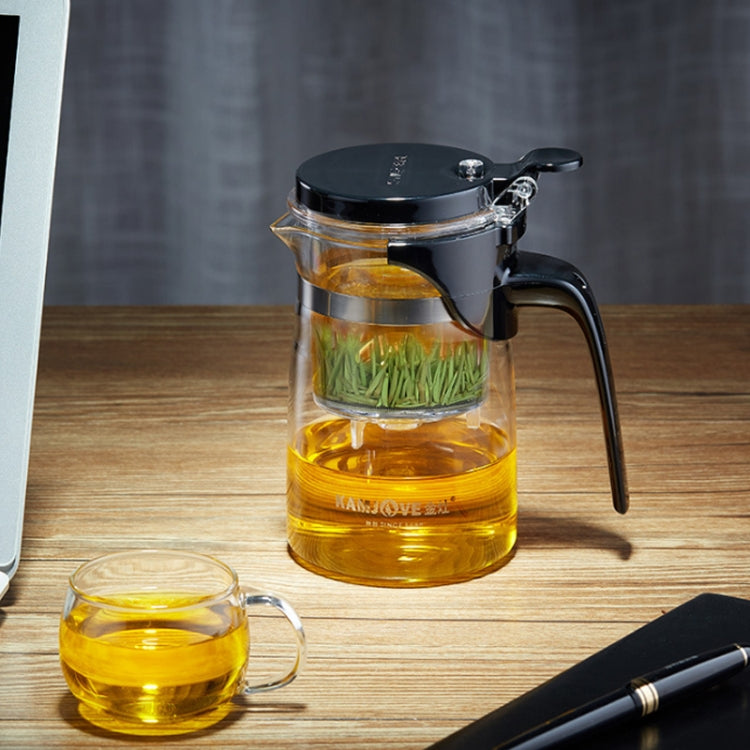 KAMJOVE Elegant Cup Bubble Teapot Office Flower Teapot Heat-resistant Glass Tea Set, Model:K-202 750ML
