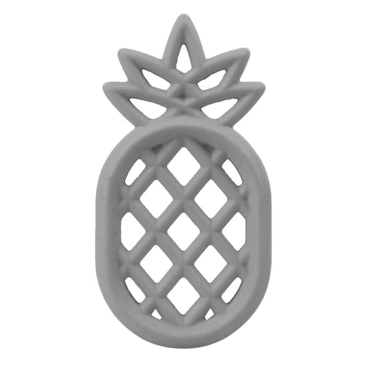 Pineapple Silicone Teether Babies Teething Pendant Nursing Soft Silicone Safe Toys for Soothe Teething Baby(Grey)