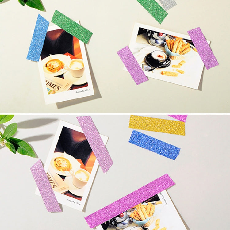 Flash Washi Sticky Paper Tape Label DIY Decorative Tape, Length: 10m(Orange)