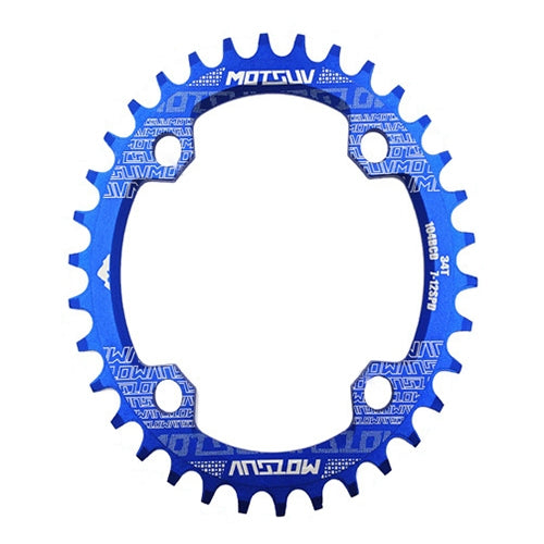 MOTSUV Round Narrow Wide Chainring MTB Bicycle 104BCD Tooth Plate Parts, Elliptic plate 34T, Elliptic plate 36T, Elliptic plate 38T