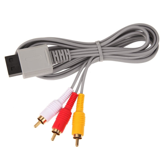 1.8m Component cable Audio Video AV Composite 3 RCA Cable for sharpest video Main 480p video output for Nintendo Wii console, For PS1 / PS2 1.8m