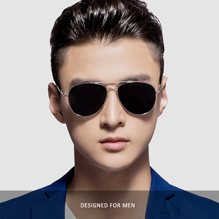 Men Oversized Aviation Metal Frame Spring Temple Polarized Sunglasses Male Pilot Male Driving Sun Glasses, Black Frame, Gun Grey Frame, Coffee Frame, Silver Frame