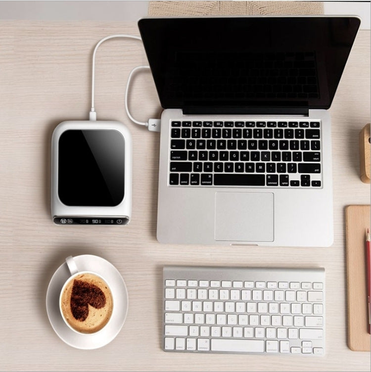 Smart 55 Degree Constant Temperature Coaster Winter Desktop Insulation And Warm Heating Usb Coaster, Wave Display