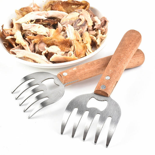 2 PCS Bear Claw Meat Divider Barbecue Tool Multifunctional Meat Shredder, Primary Colors, Red