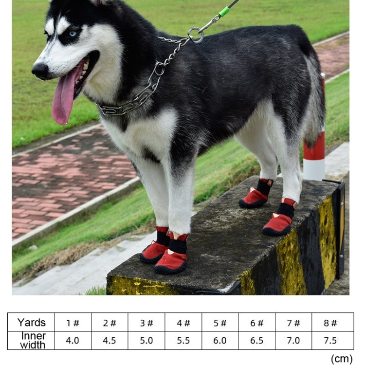 HCPET Non-Slip Wear-Resistant Pet Shoes Four Seasons Breathable Dog Shoes, Size: 6(Black)