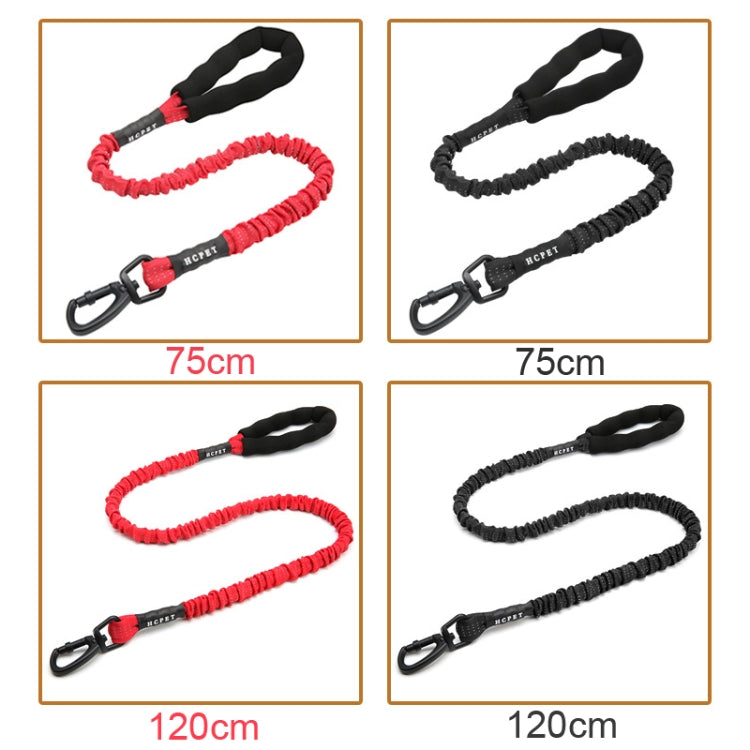 HCPET Dog Traction Rope Pet High-Elastic Explosion-Proof Elastic Rope, Length: 75cm(Black)