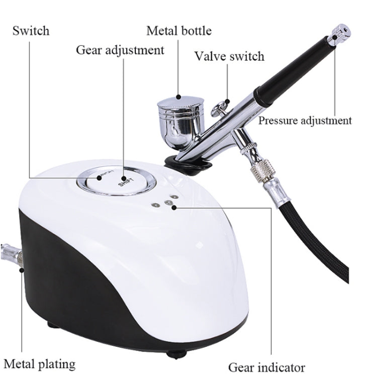 Beemyi BS-103 Beauty Salon High Pressure Oxygen Injection Device Household Handheld Facial Nano Spray Beauty Moisturizing Device, Specification: EU Plug( Large Capacity)