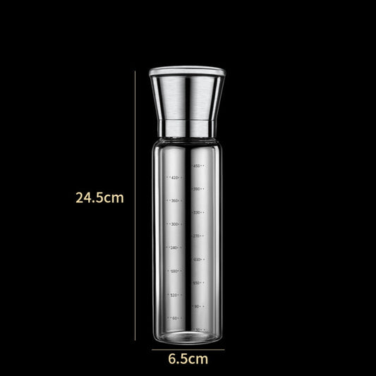 304 Stainless Steel Sea Salt Pepper Grinder Home Pepper Coffee Manual Grinding Bottle, 450ml