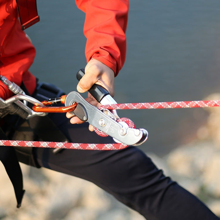 XINDA XD8604 Outdoor Hand Control Climbing Stop Descender Rappelling Descender(Silver)