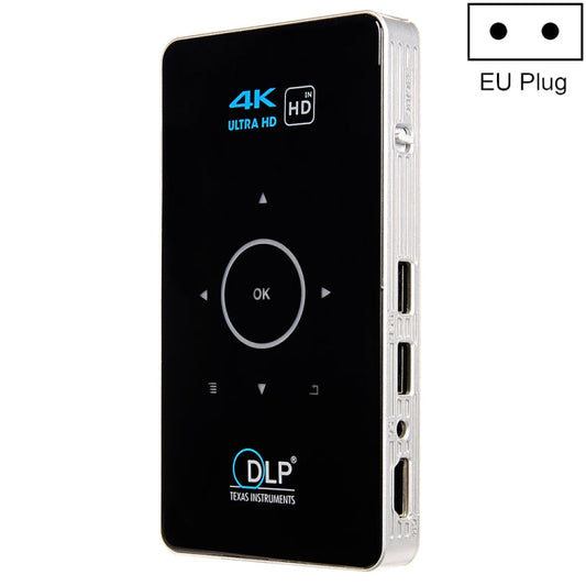 C6 2GB+32GB Android Smart DLP HD Projector Mini Wireless Projector, US Plug (Black), EU Plug (Black), UK Plug (Black), AU Plug (Black), US Plug (White), UK Plug (White), AU Plug (White)