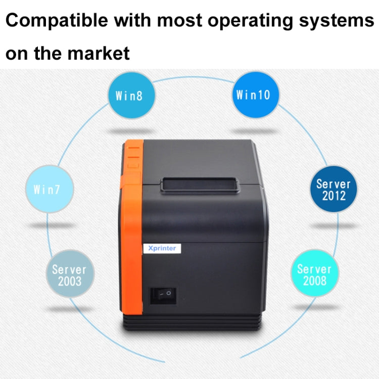 Xprinter XP-T58L 58mm Supermarket Cashier Receipt Thermal Printer, Spec: Parallel Port(UK Plug)