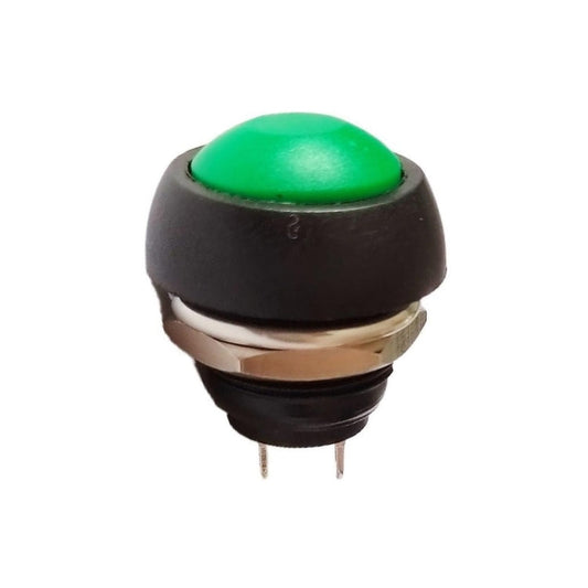 10 PCS Small Waterproof Self-Reset Button Switch, Black, Green, Red, Orange, White, Blue