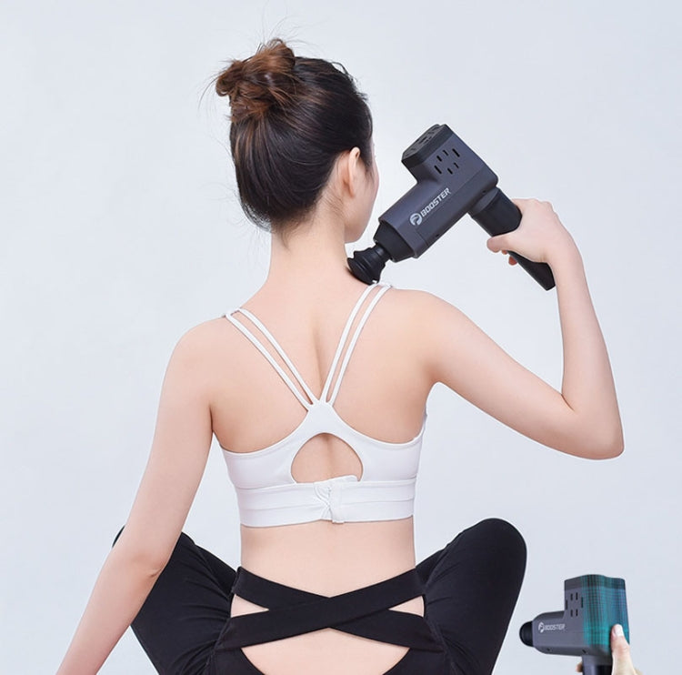 Booster T Deep Muscle Relaxation Massage Gun,EU Plug 2500mAh With 6 Massage Head(Gray)