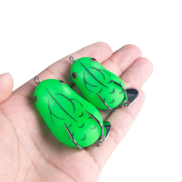 2 PCS HENGJIA Lure Sequins Double Hook Thunder Frog, Specification: 4.2cm 8g(Black White Stripes)