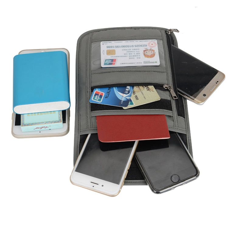 JunLeTu Multifunctional Messenger RFID Anti-Theft Passport Storage Bag(Green)