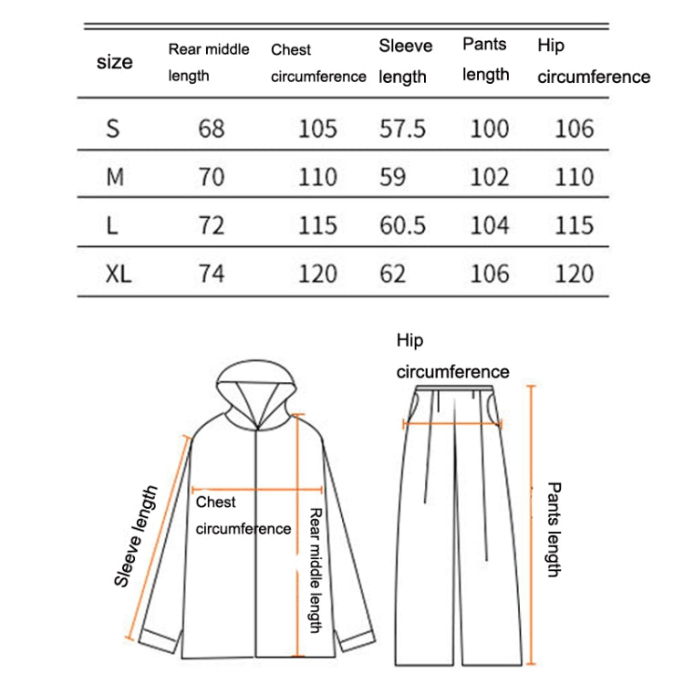 Raninfreem Outdoor Fashion Double Riding Reflection Raincoat Rain Pants Suit M(Cherry Powder)