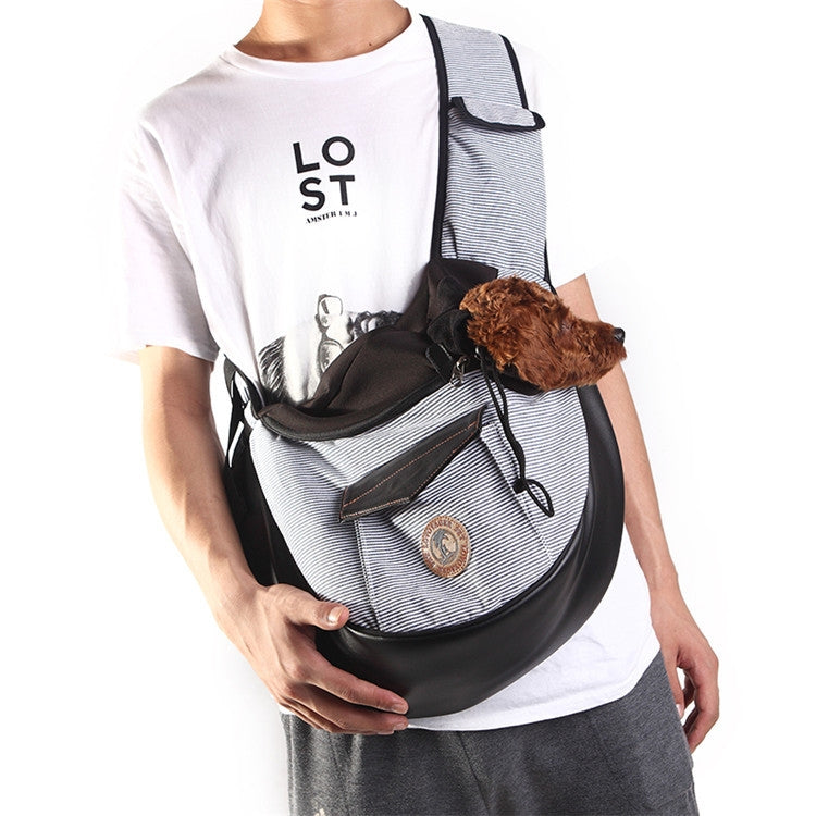 LOVOYAGER Diagonal Pet Backpack Small Dog And Cat Travel Bag, Style: Summer Mesh Red
