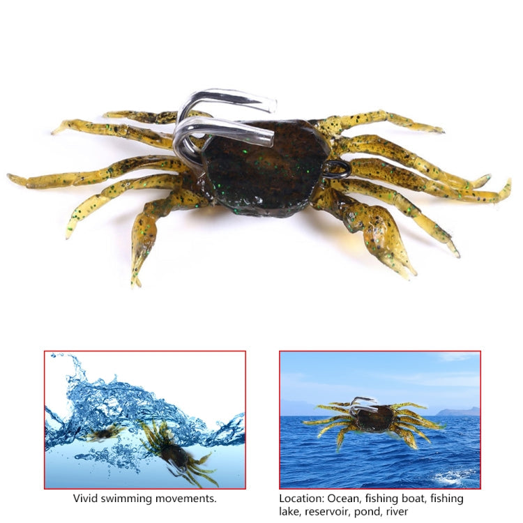 3 PCS HENGJIA SO068 Submerged Crab Hook Anti-hanging Bottom Ice Fishing Bait, Color: 8cm 19g 2