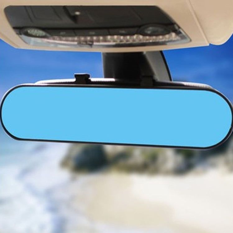 DM-055 28.8cm Car Large Field of View Anti-dazzle Blue Mirror Reversing Curved Rearview Mirror, 28.8cm