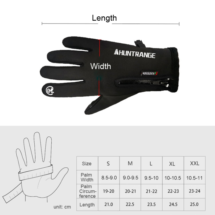HUNTRANGE A022 Outdoor Waterproof Touch Screen Riding Keep Warm Gloves, Size: S(Black)