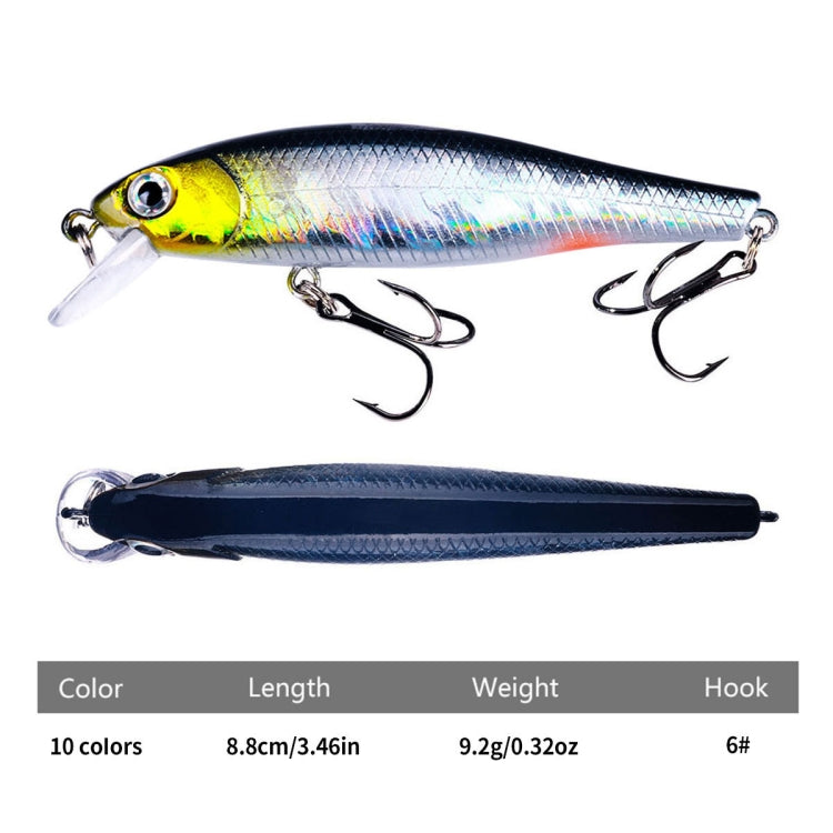 HENGJIA MI160 8.8cm 9g Floating Water Minno Fake Bait, Color: 10 Color Boxed