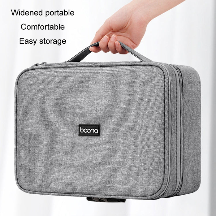 Baona BN-B013 Stamp Business License Organizer With Combination Lock(Grey)