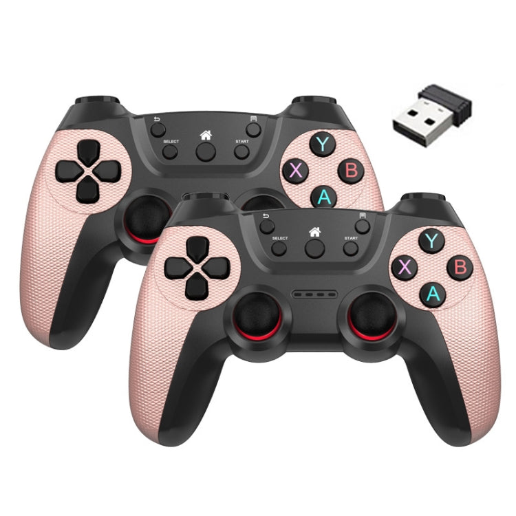KM-029 2.4G One for Two Doubles Wireless Controller Support PC / Linux / Android / TVbox, KM-029 (Rose Pink), KM-029 (Lemon Yellow), KM-029 (Mountain Blue), KM-029 (Battle Gray), KM-029 (Elegant Silver), KM-029 (Mint Green), KM-029 (Cangling Green)