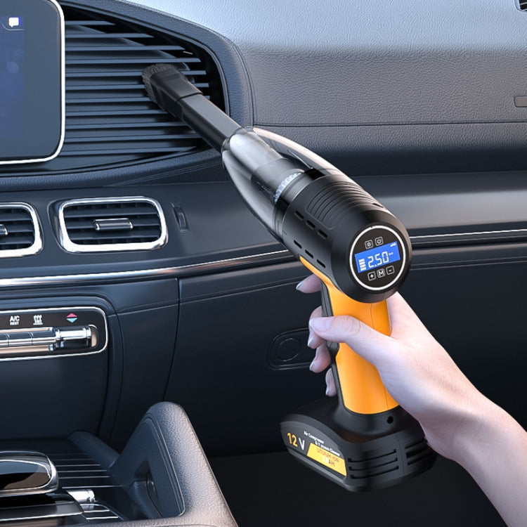 SUITU ST-6637 Wireless+Toolbox 5 In 1 60W Double Motor Car Vacuum Cleaner With Blowing Air Pump Pressure Measuring Lighting Function