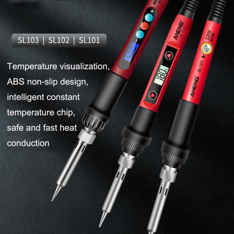 ANENG SL101 16pcs/set Rotary Thermostat Household Constant Temperature Soldering Iron Set 60W Internal Heat Welding Tool Kit(EU Plug)