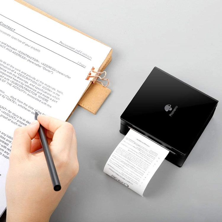 Phomemo M02-BK Pocket Small Bluetooth Portable Photo Thermal Label Wrong Question Printer