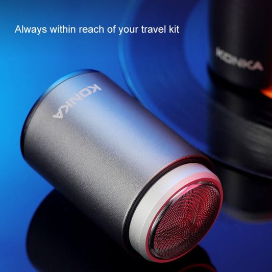 KONKA Mini Portable Razor Outdoor Waterproof Men Razor, Color: Black+3 Knife Head