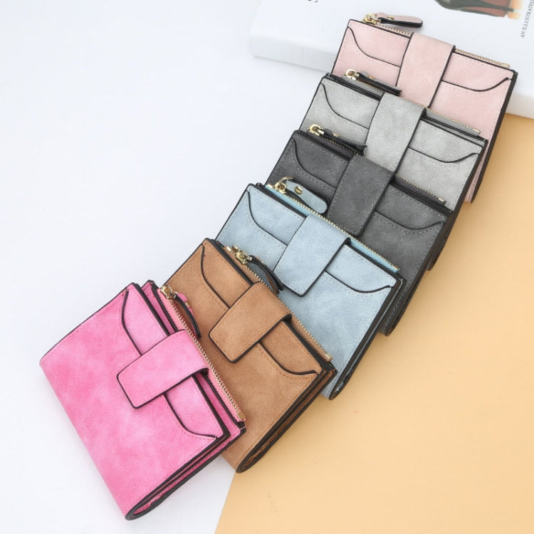 Baellerry Large Capacity Ladies Short Wallet Multifunctional Multi-card Coin Purse(Brown)