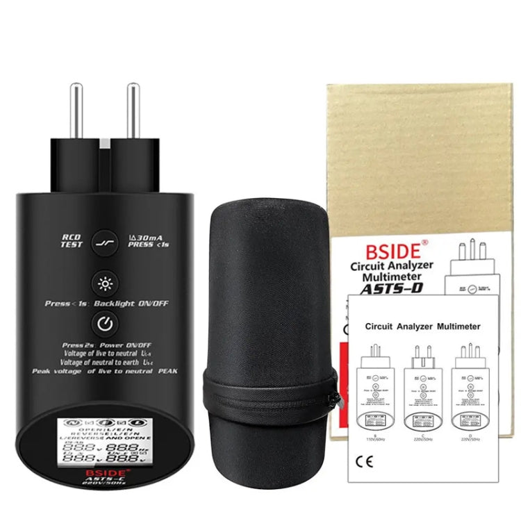 BSIDE ASTS Circuit Analyzer Plug Power Tester US Plug