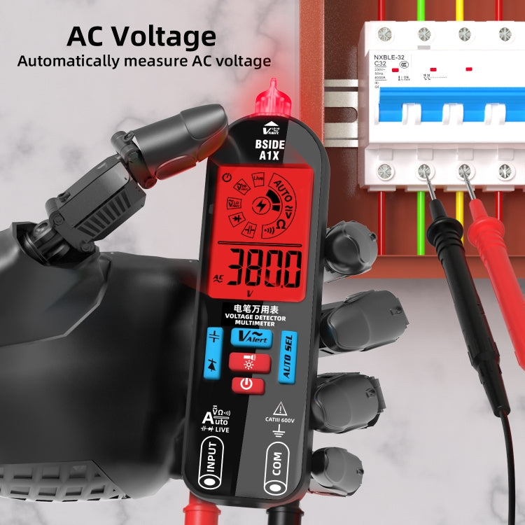 BSIDE A1X Charging Model Mini Digital Electric Pen Intelligent Automatic Merit Multimeter, Specification: Standard