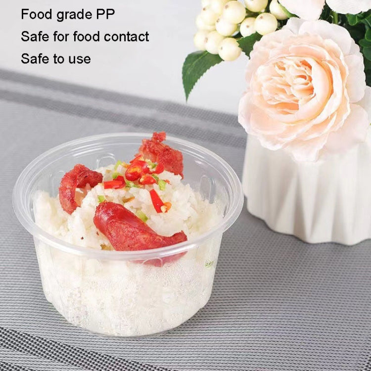 18pcs /Pack HEJIAHAO Food Grade Disposable Bowl Round Thickened Transparent Plastic Bowl