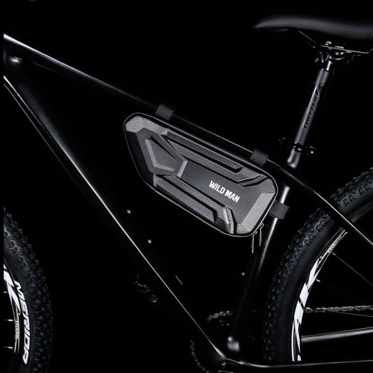 WILD MAN XT4 1.2L EVA Hard Shell Bicycle Triangle Bag Electric Vehicle Side Bag(Sun Pattern)